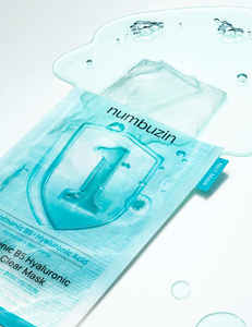 Mascarilla Facial Transparente Numbuzin No.1 con Pantoteno B5 y Ácido Hialurónico, 5 Unidades, Hidratante para Todo Tipo de Piel - Product Image 3