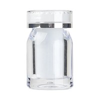 Pot en plastique acrylique à double paroi de 25 ml (1 oz) pour suppléments, poudre protéinée, emballage de médicaments, capsules et pilules