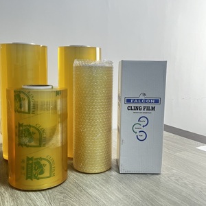 فيلم بلاستيكي لتغليف الطعام يحافظ على الطازج، فيلم لاصق من البولي فينيل كلوريد الصالح للطعام للفواكه والخضروات، لفة كبيرة - Product Image 4