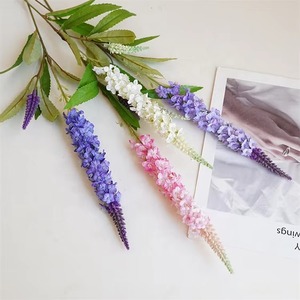 Flores de Lavanda Artificiales al por Mayor, Color Morado y Blanco, con Tallo Largo, para Navidad, Graduación, Pascua, Bodas y Decoración del Hogar - Product Image 4