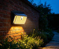 Lampe solaire extérieure à détection humaine pour éclairage mural de cour et de rue, 288/208/176 LED intégrées