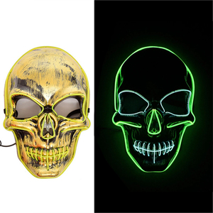 2020 nuevos productos de moda de Halloween <span class=keywords><strong>Led</strong></span> intermitente <span class=keywords><strong>cara</strong></span> máscara - Product Image 2