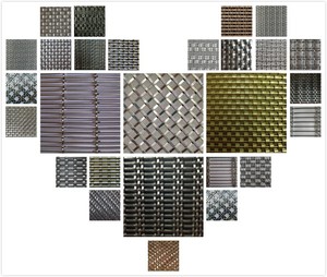 Phẳng Ribbon dệt dây lưới: thép không gỉ hình dạng khác nhau và màu sắc có sẵn lưới kim loại cho trần - Product Image 2