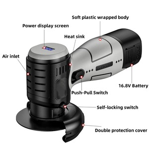 Battery-Powered 16.8V Cordless Mini <b>Angle</b> 75mm 8500RPM Metal <b>Cutting</b> & Polishing <b>Tool</b> With Switch 2.0AH DIY Powerful Mini <b>Angle</b> - Product Image 2