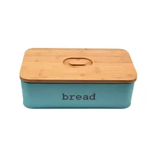 Rechteckige Brot kiste Korb behälter Küche Lagerung Lebensmittel behälter mit Holzdeckel