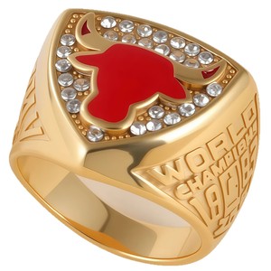 Bague de championnat de basket-ball plaquée or avec incrustations de zirconiums cubiques, modèle <span class=keywords><strong>Chicago</strong></span> Bulls 1997-1998, pour collection de fans - Vente en gros - Product Image 4