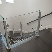 Rampe de balcon moderne EKOO en verre-à-verre, acier inoxydable 316/304, installation facile