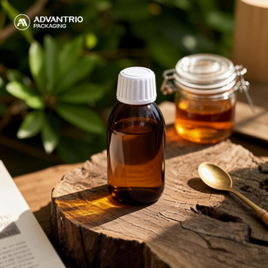 Bottiglia in Vetro Ambrato Rotonda per Sciroppo per la Tosse da 30ML 60ML 100ML 120ML 150ML 200ML 250ML 300ML 500ML per <span class=keywords><strong>Liquidi</strong></span> Orali con Tappo - Product Image 2