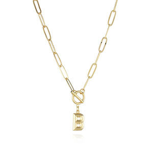 สร้อ<span class=keywords><strong>ย</strong></span>คอเริ่มต้นที่เต็มไปด้ว<span class=keywords><strong>ย</strong></span>สีทองสุดฮอตสร้อยคอทองแดงรูปตัวอักษร A-Z สำหรับผู้หญิงสร้อยคอจี้ฮิปฮอปสำหรั<span class=keywords><strong>บ</strong></span>เป็นของขวัญ Selling18k - Product Image 6