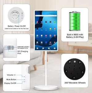 מסך מגע אינטראקטיבי אלחוטי נייד בגודל 24 אינץ' עם מערכת הפעלה אנדרואיד, ברזולוציית HD, עם סוללה, סיטונאי - Product Image 4