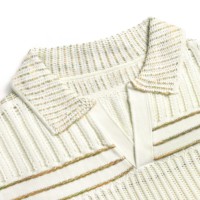 AiNear Vente en gros de logo personnalisé Oem & Odm T-shirt d'été à manches courtes col polo tissé en coton tricoté pour hommes Pull au crochet