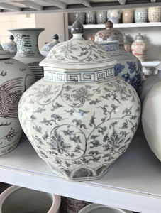 Tarro de jengibre octogonal de ciervo rojo vidriado de estilo antiguo chino tarro de cerámica estampado de ciervo pintado a mano con tapa Lotus Otif - Product Image 6