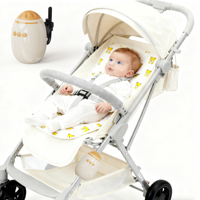 Berceau vibrant pour poussette rechargeable par USB, certifié CE/ROHS, mains libres, apaisant pour bébé, avec minuterie à vitesse réglable, bruit blanc, cadeau
