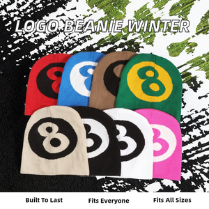 Custom Logo Hand Drawn Multi Color Winter <b>Beanies</b> New Casual Outdoor Travel Cold Weather Easy Care 100% Acrylic - Product Image 2