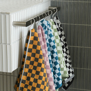 Serviette rétro à carreaux 50 x 100 cm 100% coton, serviettes de cuisine - Product Image 1