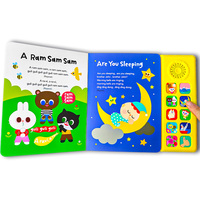 Libros de audio para niños, libro de tablero, impresión personalizada, libro de sonido, juguetes educativos para bebés, libros para niños con sonidos