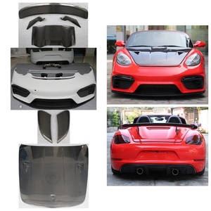 OUER 2017 Car Upgrade Wet Carbon Fiber Front/Rear Bumper Side Skirt Fog Light Bolt-On New Fit for 718 Cayman 987.2 - Product Image 1