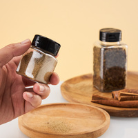 Bouteille vide en plastique transparent de 60 ml et 200 ml pour épices, mini-bouteille de cuisine pour assaisonnements, poudre de piment, condiments, emballage de stockage