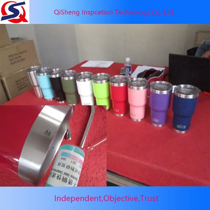 Roestvrij Staal Tumbler Product Inspectie Service Derde Bedrijf Kwaliteitscontrole Dienst In China