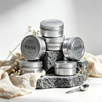 Boîtes en aluminium rondes avec couvercle, boîtes métalliques vides portables pour crème de beauté, pommade capillaire, emballage de pommade