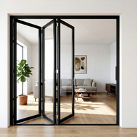 Ventana Plegable Personalizable de Aluminio con Vidrio Templado, Insonorizada, Aislante del Calor, Impermeable y Resistente al Viento