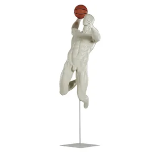 Plastic Couture Display Jumpshot Full Body Mannequin Male Torso