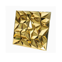 Panneau mural en PVC imperméable et ignifuge 30x30cm 50x50cm avec motif diamant doré, installation facile, moderne pour chambre et couloir