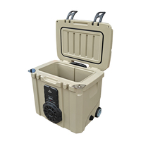 Glacière isotherme moderne 32L en PE avec haut-parleur, logo personnalisé, multifonctionnelle pour la plage, le camping et la chasse