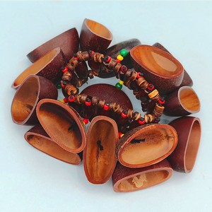 Bracelet en coquilles de noix Dora en gros, clochettes à main, accessoire d'instrument de percussion Djembé africain, bracelet tressé en corde de canard, chaîne de poignet - Product Image 5