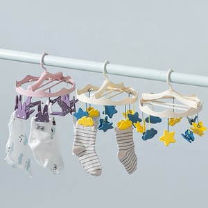 2022 nuovo arriva per bambini appendiabiti retrattile in plastica per panni per bambini organizzatore di abbigliamento quadrato singolo Ningbo adorabili 30 set - Product Image 6