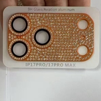 Protecteur d'objectif diamanté Accessoires de téléphone portable Protecteur de caméra arrière en verre trempé pour iPhone 17 Pro Max
