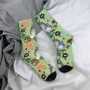 <span class=keywords><strong>Chaussettes</strong></span> personnalisées Kawaii pour hommes, My Neighbor Totoro, unisexes, antibactériennes, respirantes, à col ras du cou - Product Image 4