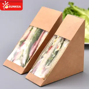 Cardboard triangle wrap sandwich box for packaging