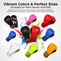 Gants de boxe respirants en cuir PU, mousse multicouche, protection du pouce, poignée ergonomique, poignet réglable pour l'entraînement au sparring