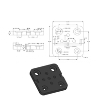 Aksesori Printer 3D Mini Five Wheel Disc Edge Aluminium Profile Dedicated Slider Plate V-Slot