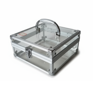 <span class=keywords><strong>Valigetta</strong></span> in Acrilico <span class=keywords><strong>Trasparente</strong></span> OEM/ODM, Custodia in Alluminio Personalizzata con Protezione Rinforzata per Esposizione Campioni e Organizzazione Fai-da-Te - Product Image 2