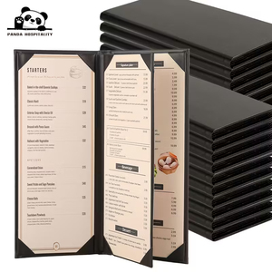 Cubiertas de Menú de Restaurante de Cuero Sintético de Primera Calidad, Impermeables, con Logotipo Personalizado, Múltiples Páginas y Estilo Interior - Product Image 2