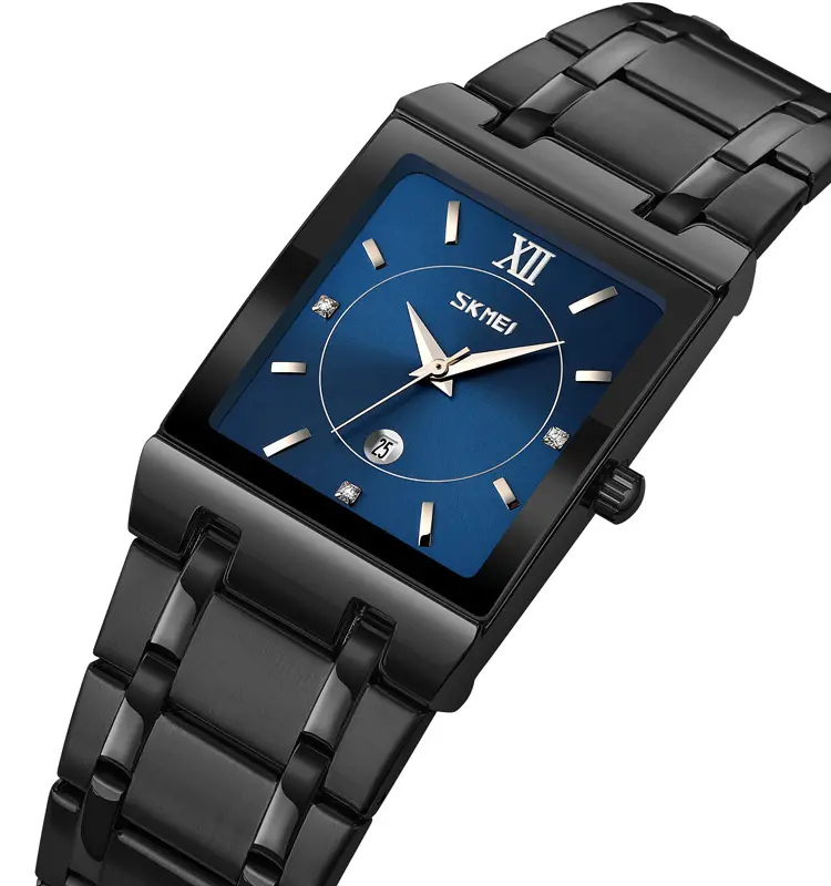 Skmei stainless steel luxury Relogio Slim Case waterproof quartz oem brand hands wristwatches custom logo wrist watch men