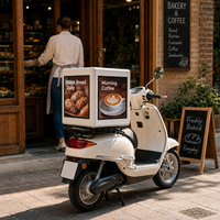 Écran LED mobile P2.5 pour publicité numérique extérieure IP65, idéal pour la promotion de livraison par scooter