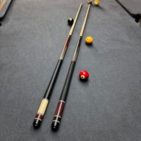 Queue de billard professionnelle avec manche en érable et poignée en cuir, de haute qualité, légère, en bois massif divisé en deux