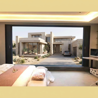 Ventanas Modernas de Aluminio con Aislamiento Térmico, Resistentes al Viento, con Vidrio Templado, Diseño de Persiana, Apertura Abatible, Estilo Energy Star para Exteriores