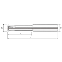 Fraise à filetage monobloc en carbure monobloc pour aluminium, non revêtue, polie, pour filetage CNC