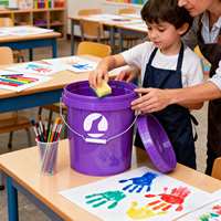 Baril en plastique rond de 5 gallons avec couvercle fileté et joint étanche pour les applications de stockage d'encre et de produits chimiques liquides