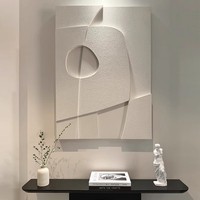 Œuvre d'art abstraite géométrique moderne, nature morte, décoration murale pour la maison, art mural fait main, relief stéréoscopique 3D, imperméable, écologique, de haute qualité