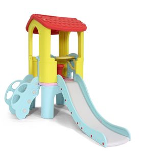 Ensemble de terrain de jeu en plastique pour enfants, modèle 2025, comprenant balançoires et modules de <span class=keywords><strong>toboggan</strong></span> pour les zones de loisirs pour enfants - Product Image 2