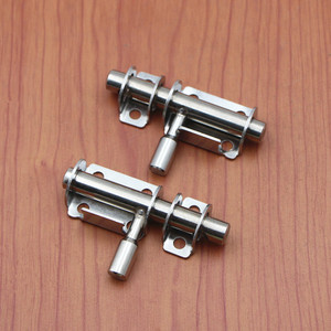 Stainless Steel Door Bolt <b>Lock</b> Surface Mounted For Wooden Doors <b>Windows</b> Bathrooms Thickened Anti Theft Left Right - Product Image 2