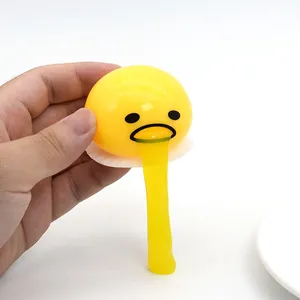 Funny <b>Egg</b> Yolk Rubber Squishy <b>Toys</b> Squeeze Ball Vomit Custard Bun Creative Stress Relief Vent Relieve Pressure Sticky Unisex - Product Image 5
