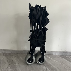 <span class=keywords><strong>Chariot</strong></span> pliable à double étage grande capacité avec roues à ballons <span class=keywords><strong>de</strong></span> 9 pouces - Product Image 4