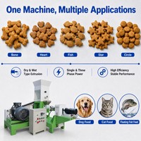 Machine extrudeuse de nourriture sèche pour animaux de compagnie, économe en énergie, pour la production de nourriture pour chatons, avec livraison rapide