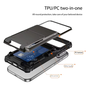Para <span class=keywords><strong>iPhone</strong></span> 17 Case Wholesale Card Holder Cover Funda de teléfono a prueba de golpes para <span class=keywords><strong>iPhone</strong></span> 17 6 15 14 Pro Max Mobile Coque - Product Image 6